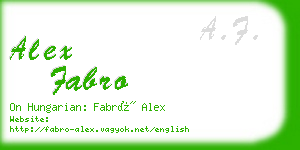 alex fabro business card